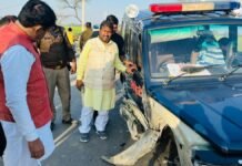 केंद्रीय मंत्री साध्वी निरंजन ज्योति की कार दुर्घटनाग्रस्त